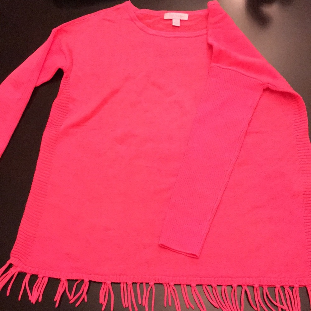 Lilly Pulitzer fringe sweater.